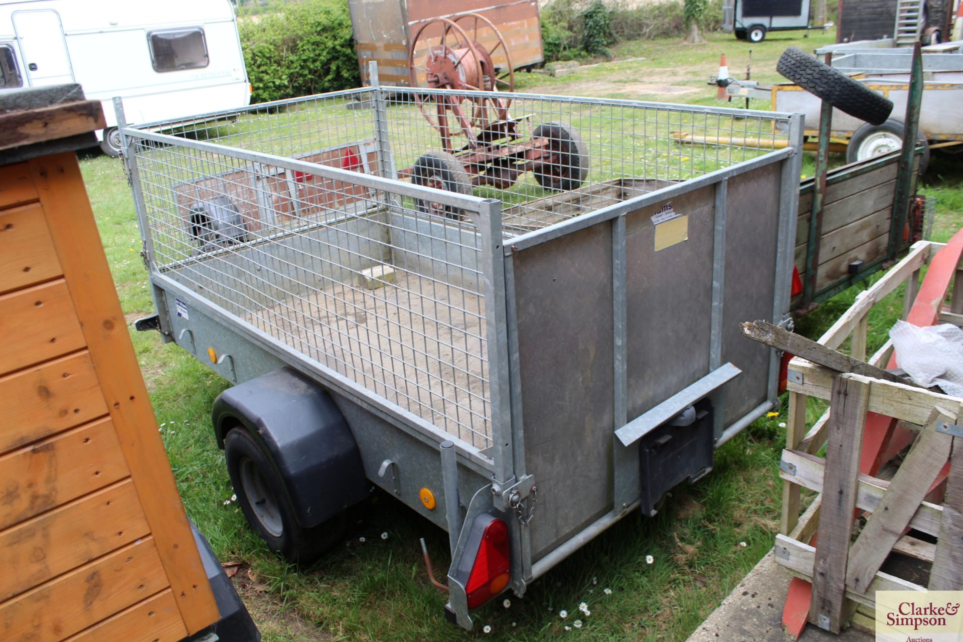 Ifor Williams P7E single axle trailer. With cage sides and ramp. Owned from new and for sale due - Image 4 of 7
