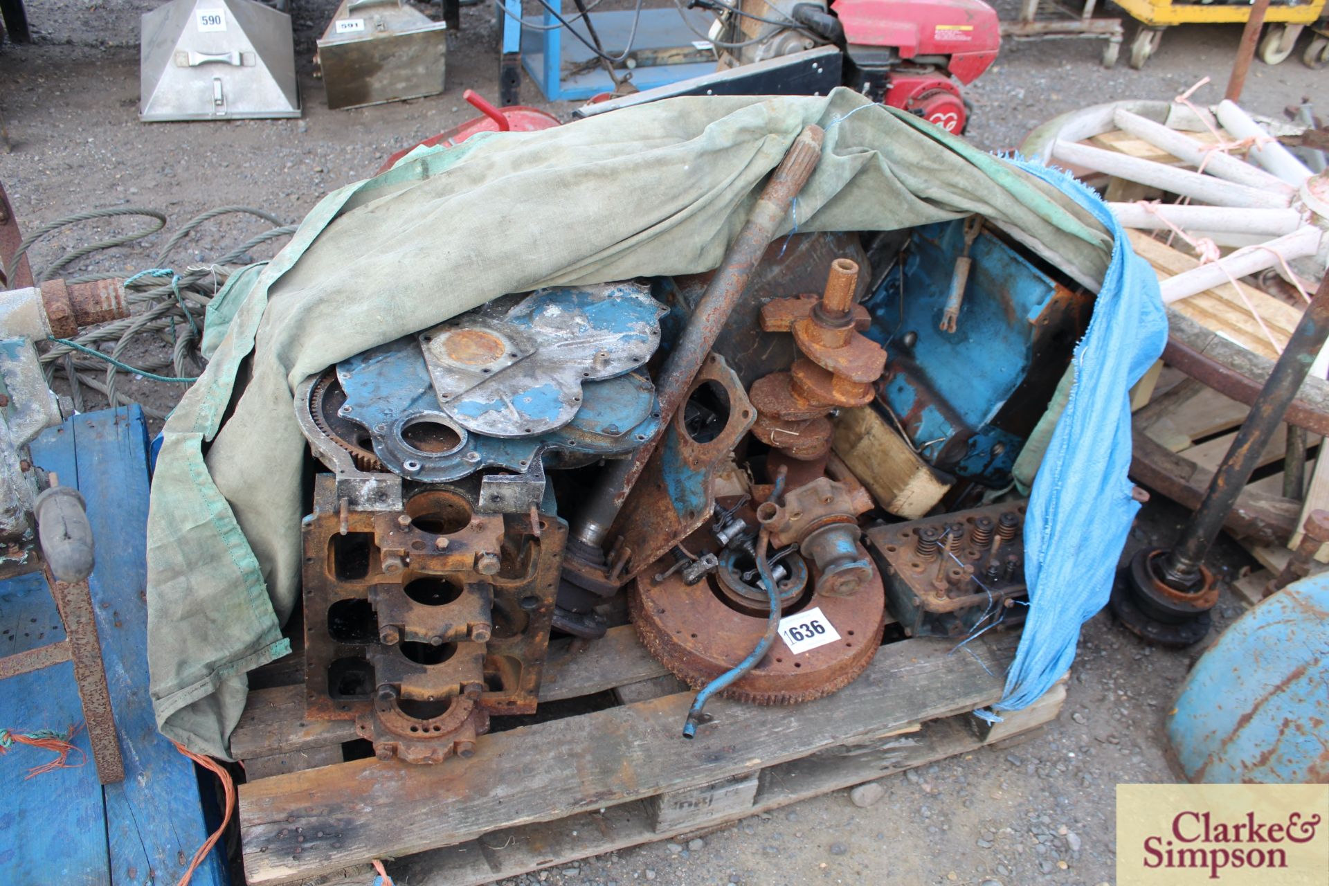 Large quantity of Fordson Dexta spares.