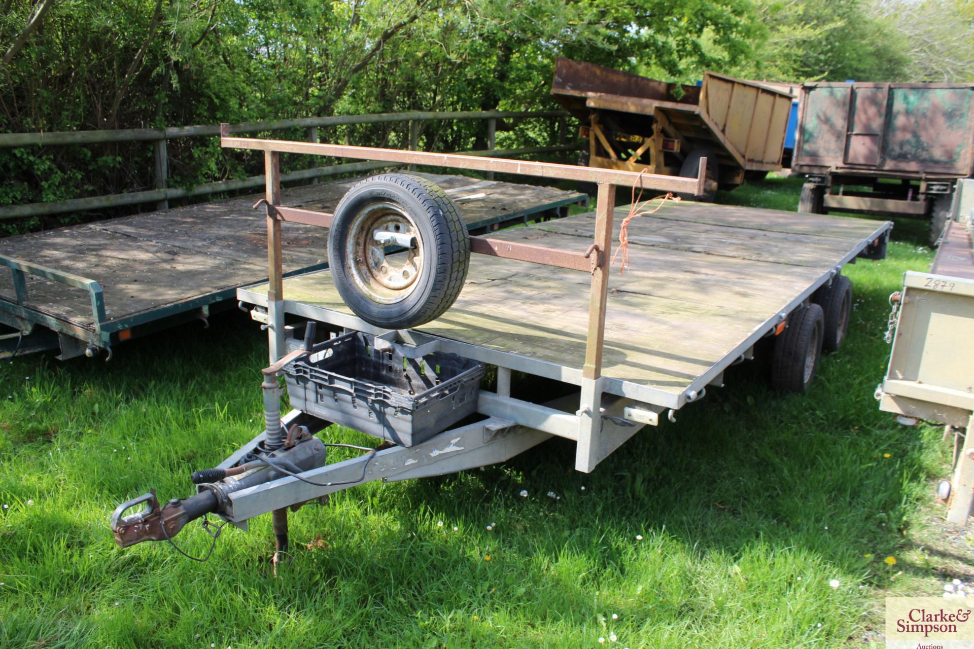 Ifor Williams 16ft flatbed trailer. - Image 2 of 12