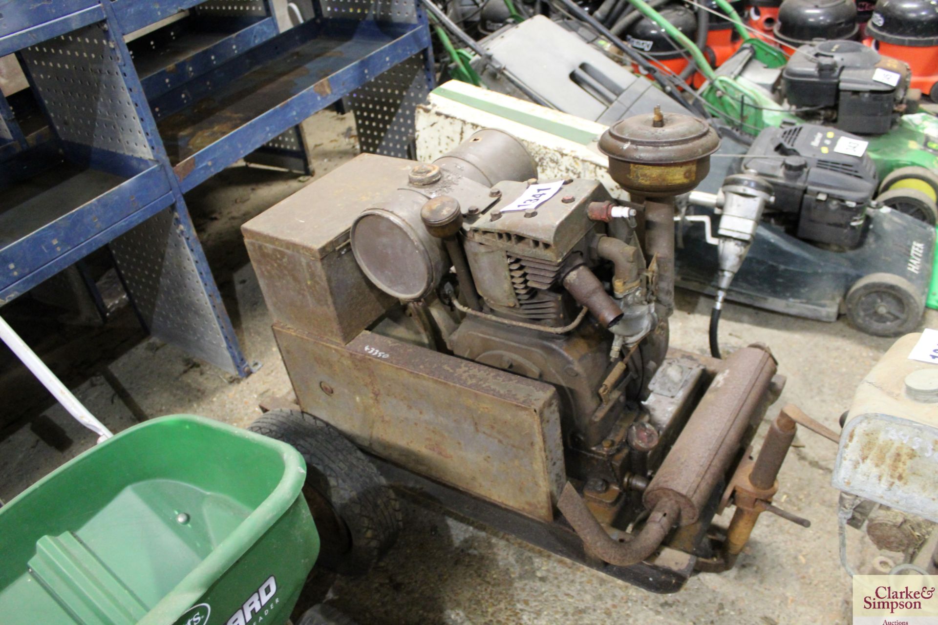 British military generator on trolley. - Image 2 of 2