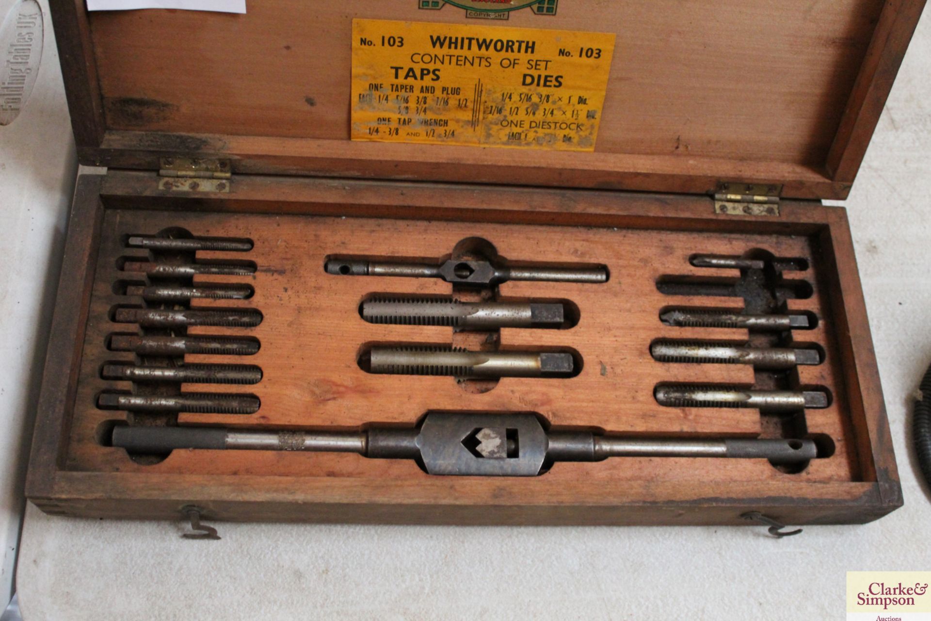 Whitworth tap and die set. - Image 2 of 3