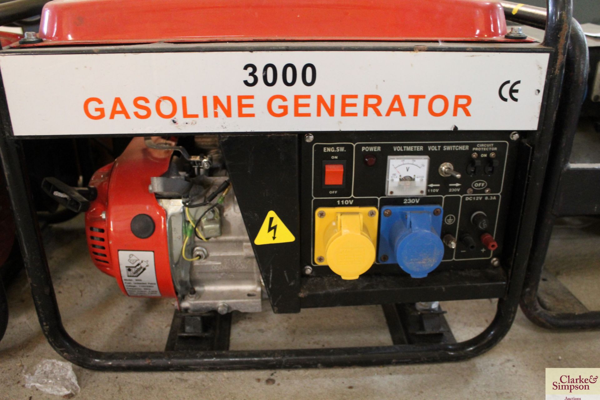 3000 petrol generator. - Image 3 of 4