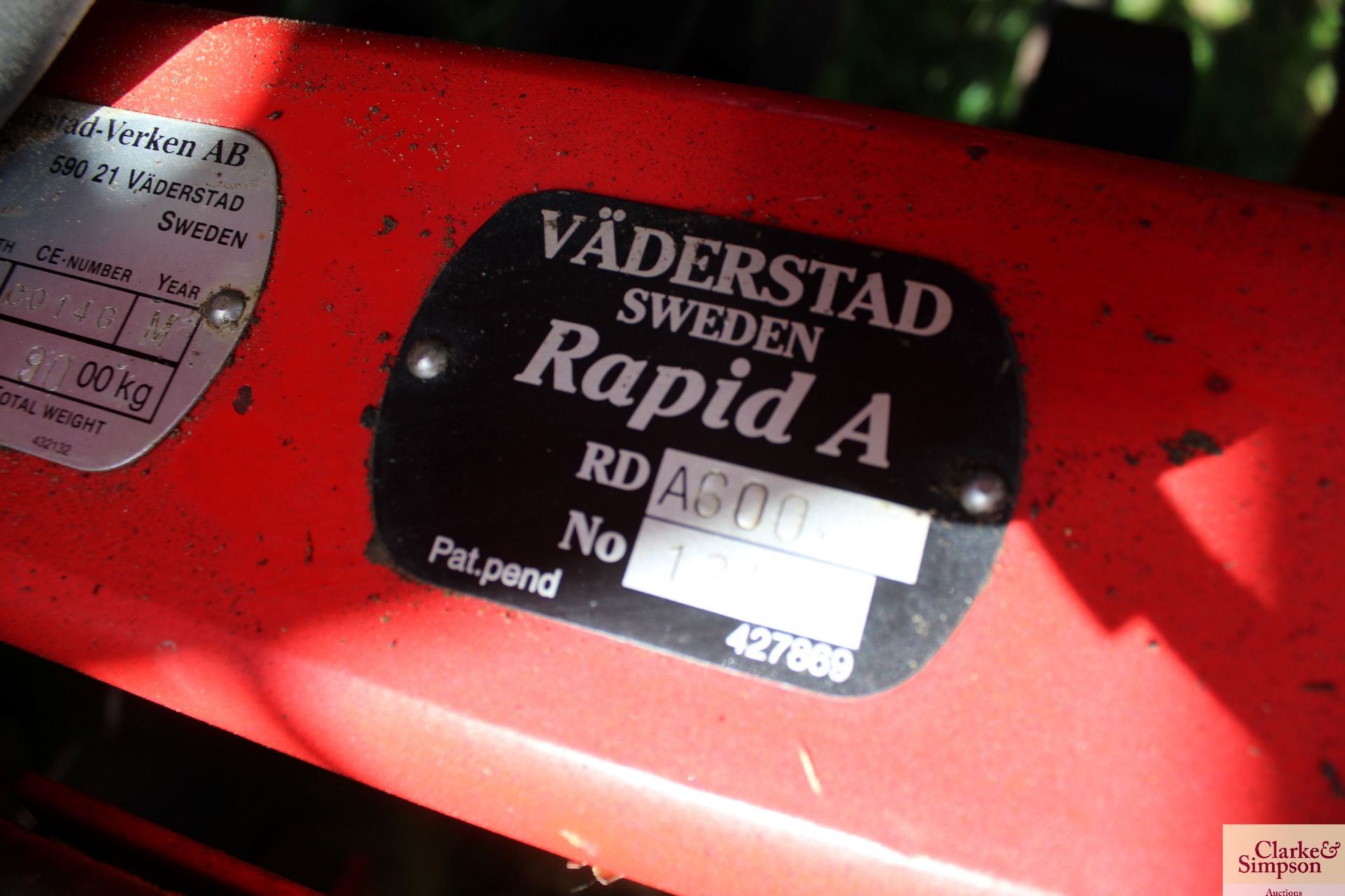 Vaderstad Rapid A600S 6m System Disc trailed drill. Serial number 12469. 3,401Ha. With radar, - Image 34 of 35