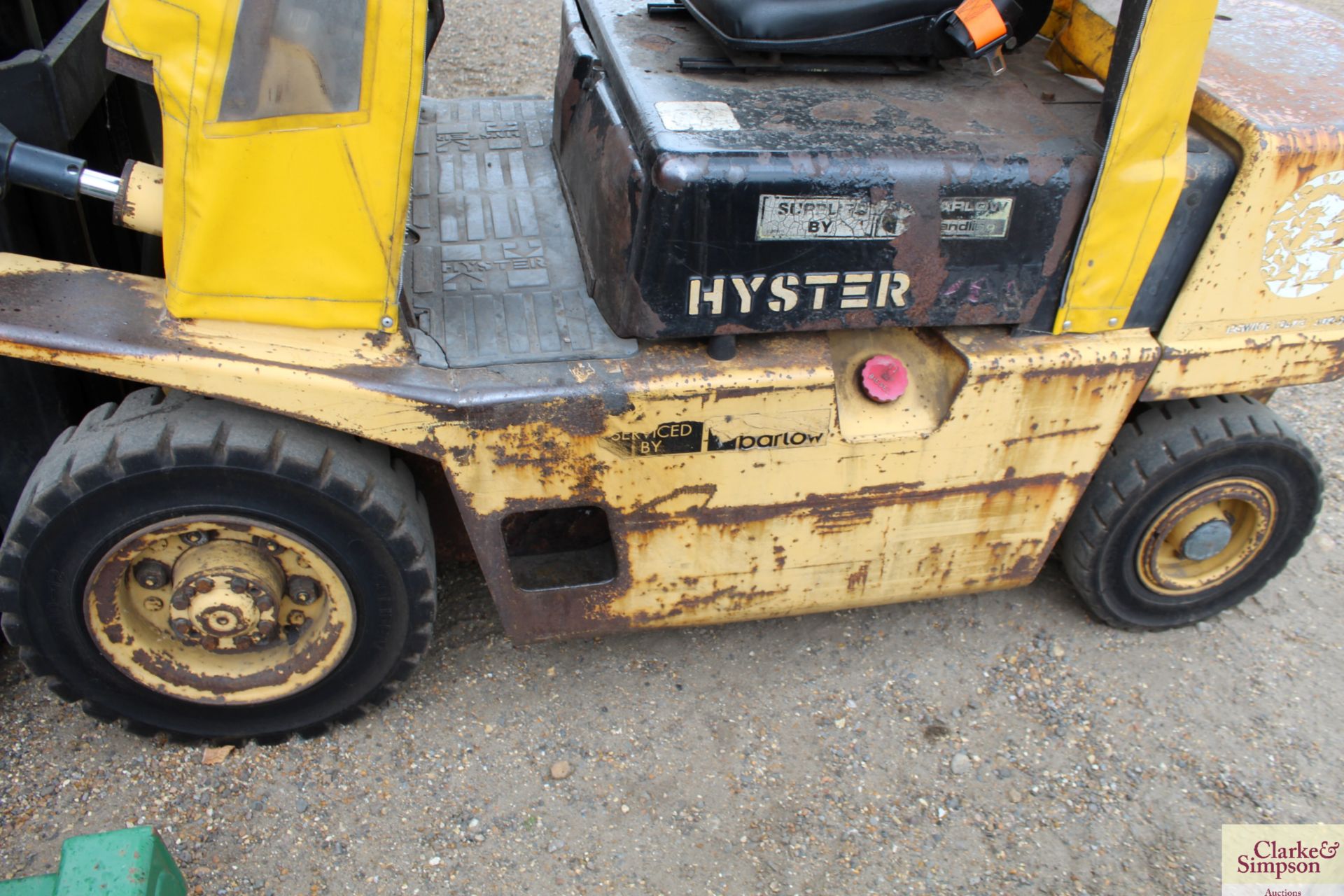 Hyster Challenger H2.00XL 2T diesel forklift. 1990. 8,127 hours. Serial number B177B02391L. With new - Image 20 of 21