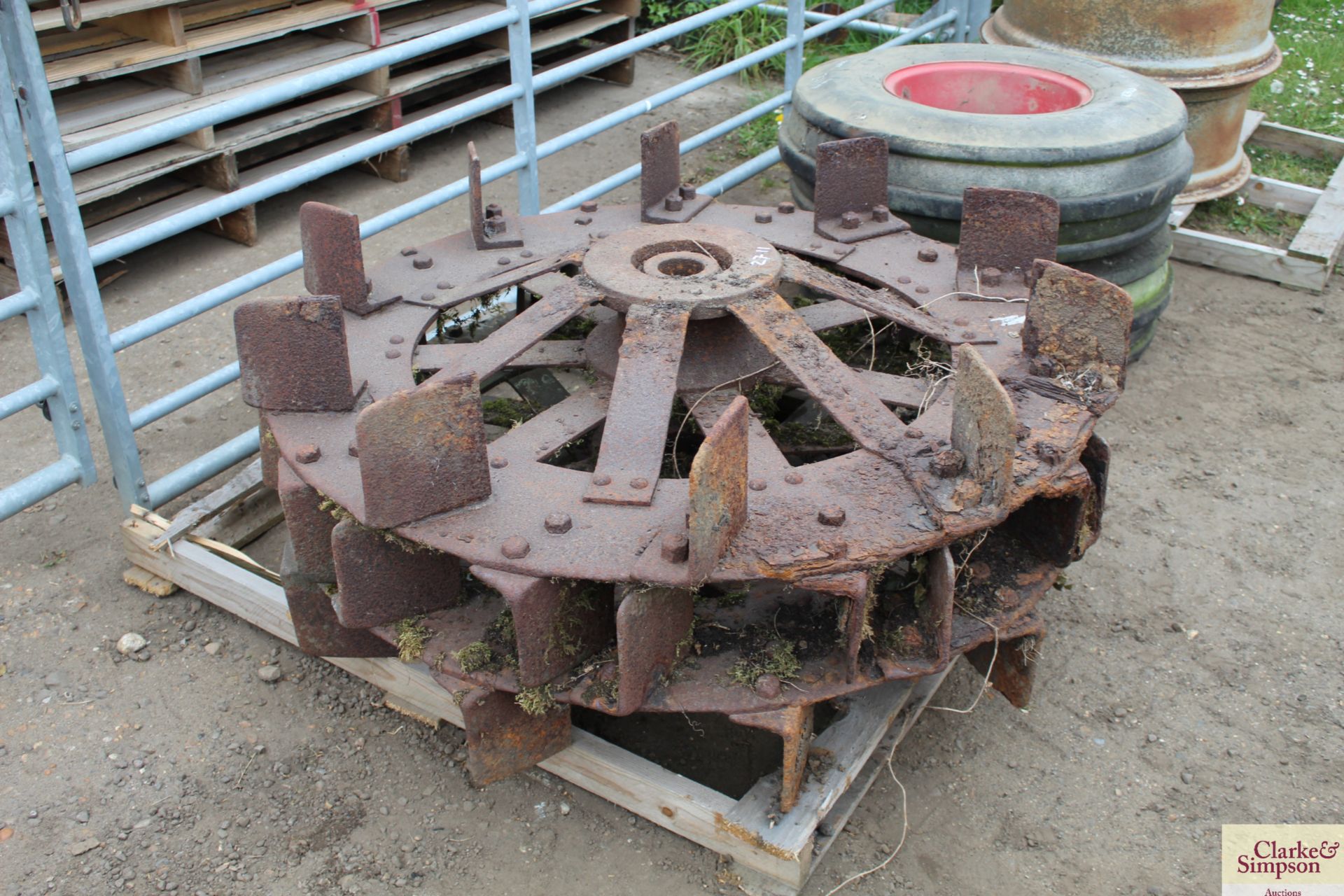 Pair of Fordson N steel wheels. - Image 2 of 2