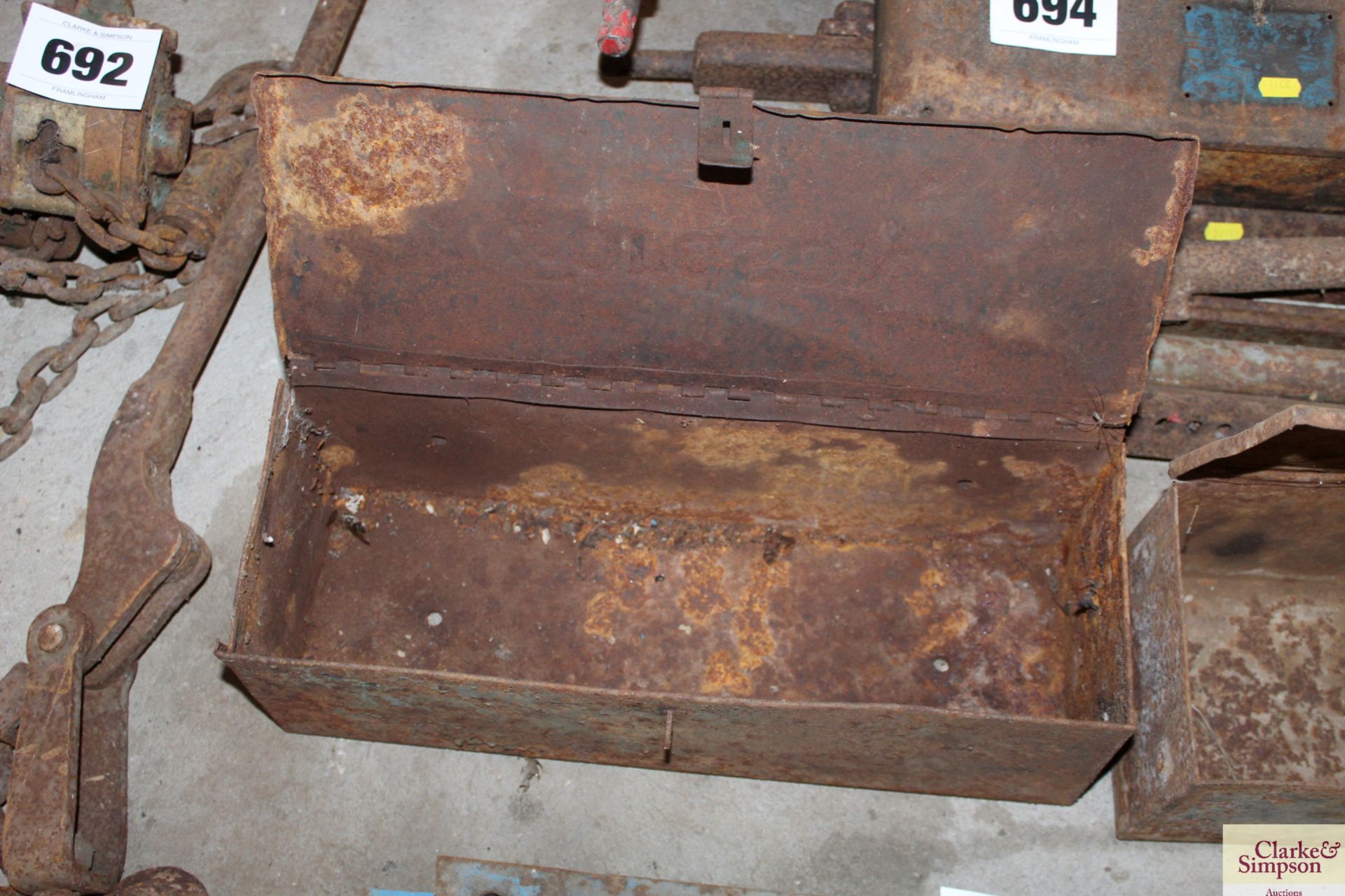 2x Fordson toolboxes. - Image 2 of 3