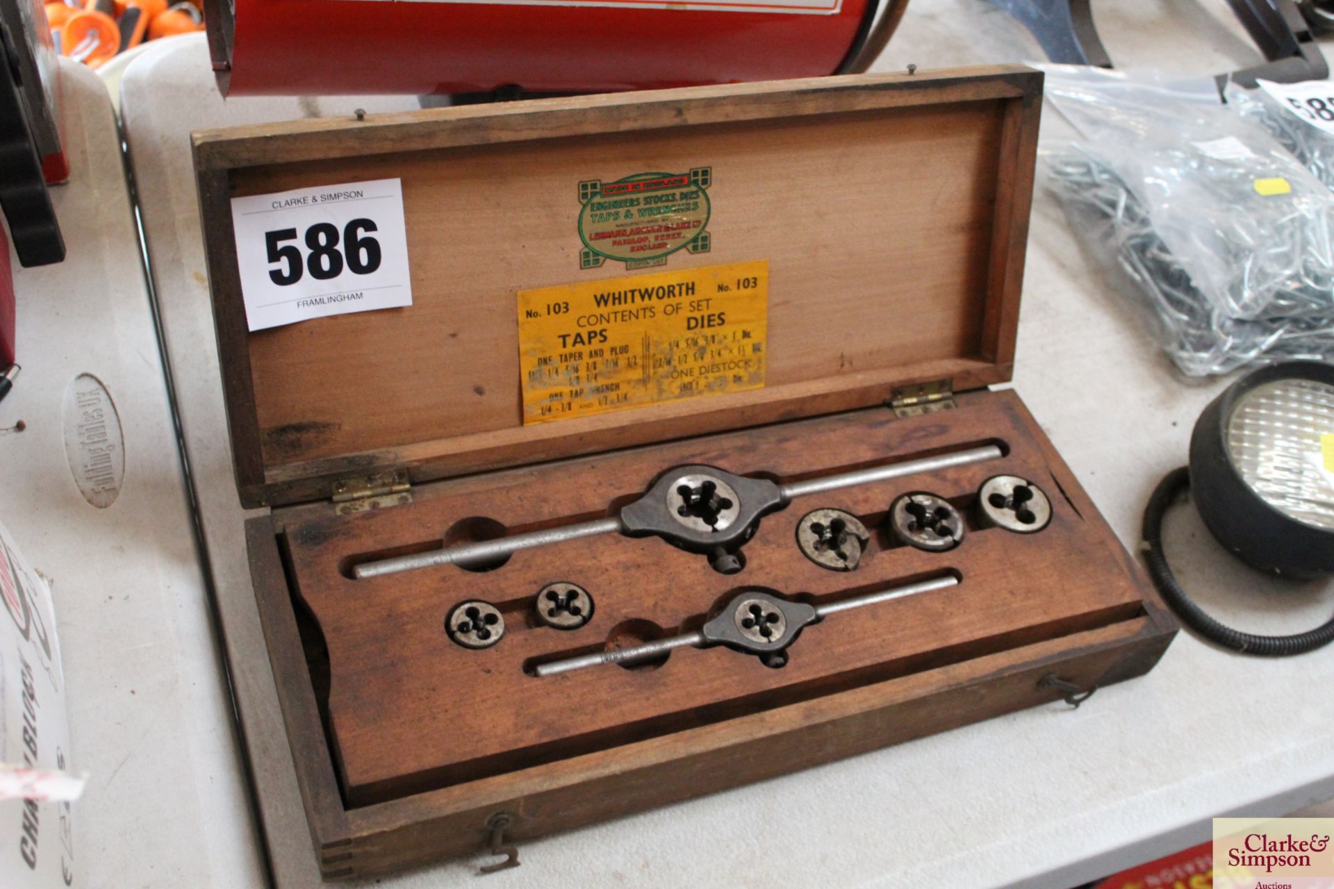 Whitworth tap and die set.