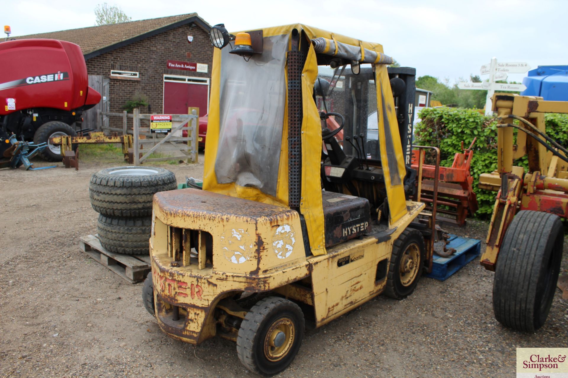 Hyster Challenger H2.00XL 2T diesel forklift. 1990. 8,127 hours. Serial number B177B02391L. With new - Image 8 of 21