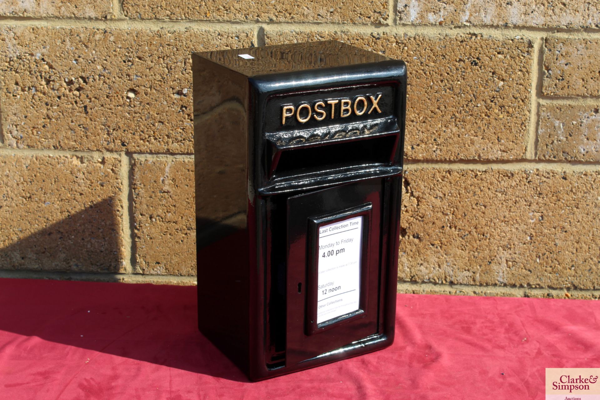 Black Post-box (200mm deep). V