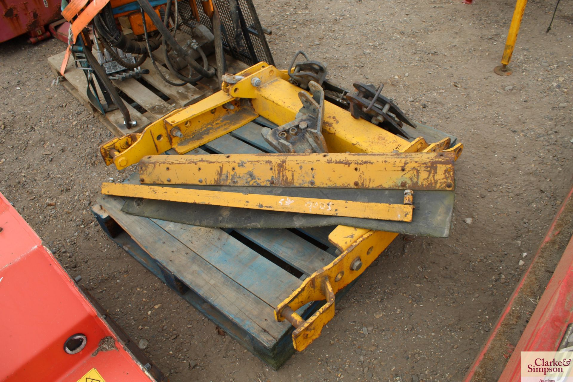 McConnel hedge cutter sub-frame and axle brackets.