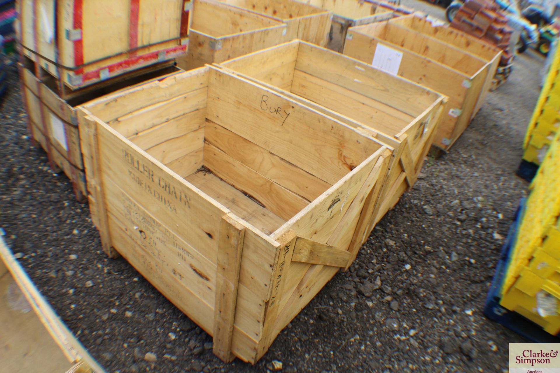 2x wooden pallet boxes. - Image 2 of 4