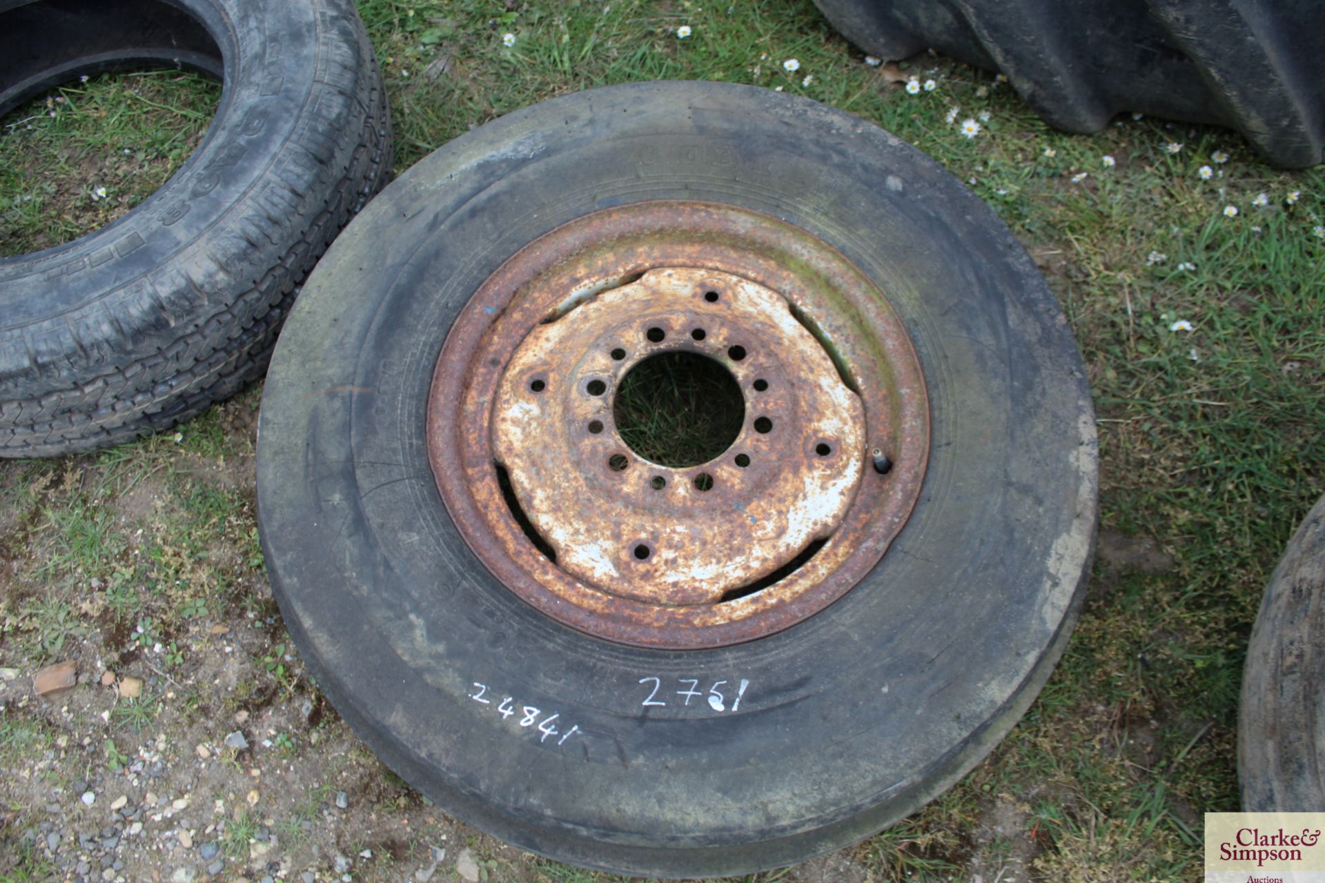 7.50-16 front wheel and tyre. - Image 2 of 2