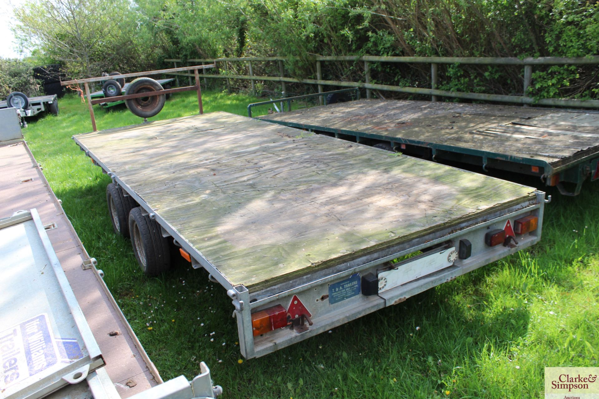 Ifor Williams 16ft flatbed trailer. - Image 3 of 12