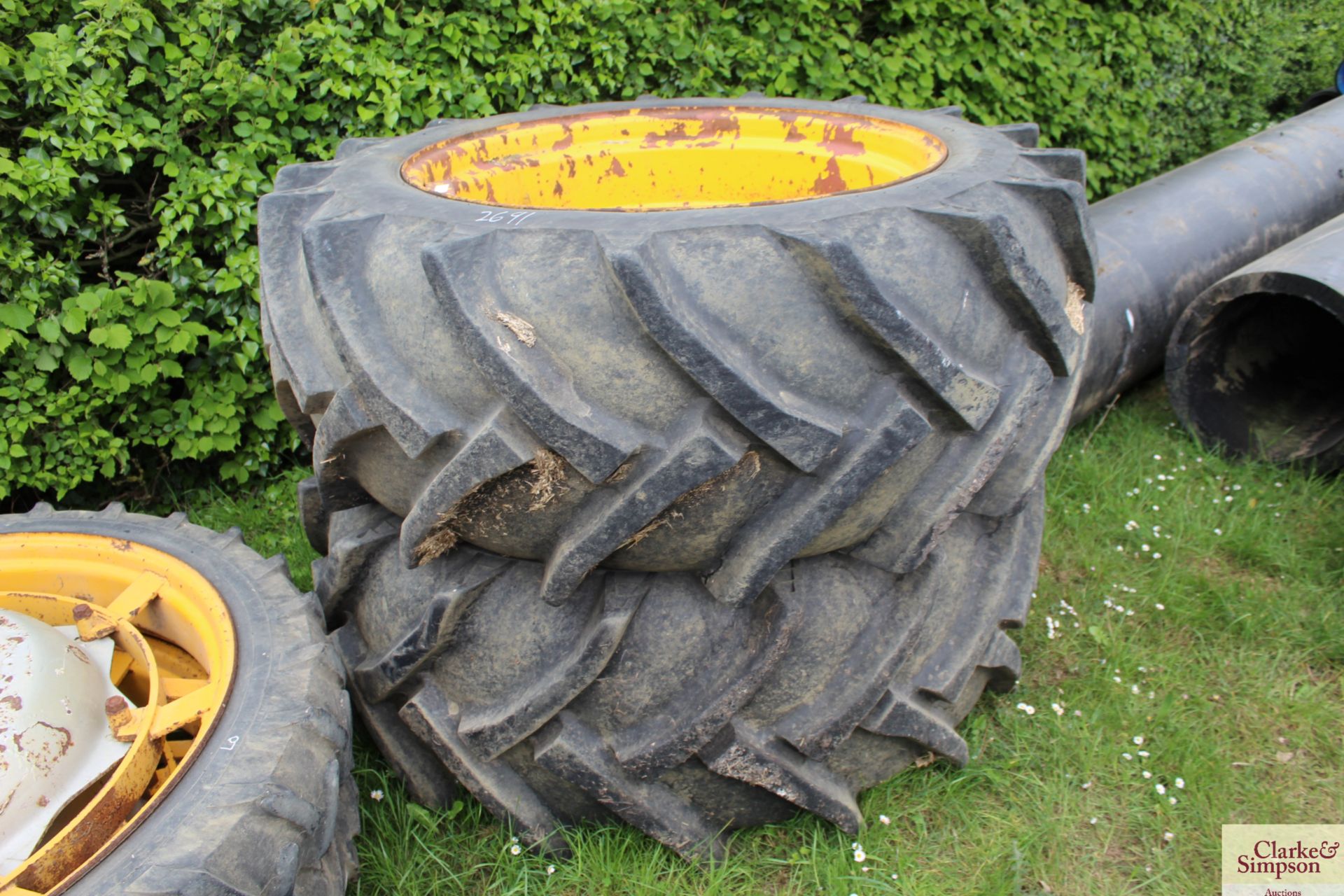 2x 600/55-38 Trelleberg wheels and tyres to fit John Deere 50 Series. V