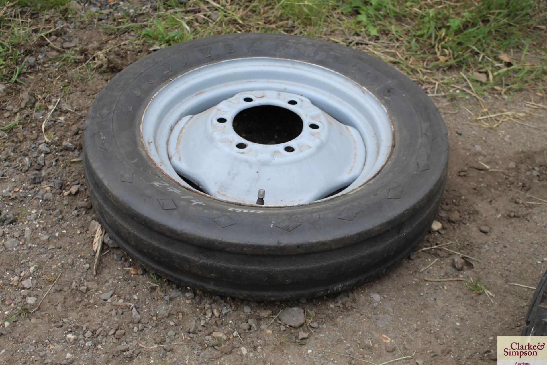 Ferguson Vineyard tractor 500x15 front wheel and tyre.