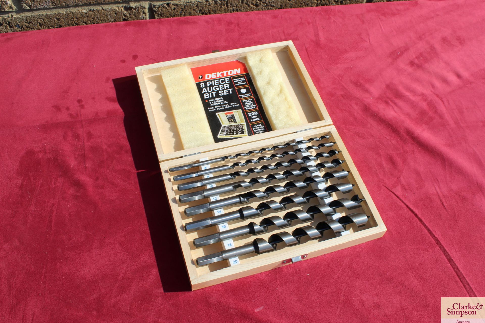 9in Wood Auger Set. V