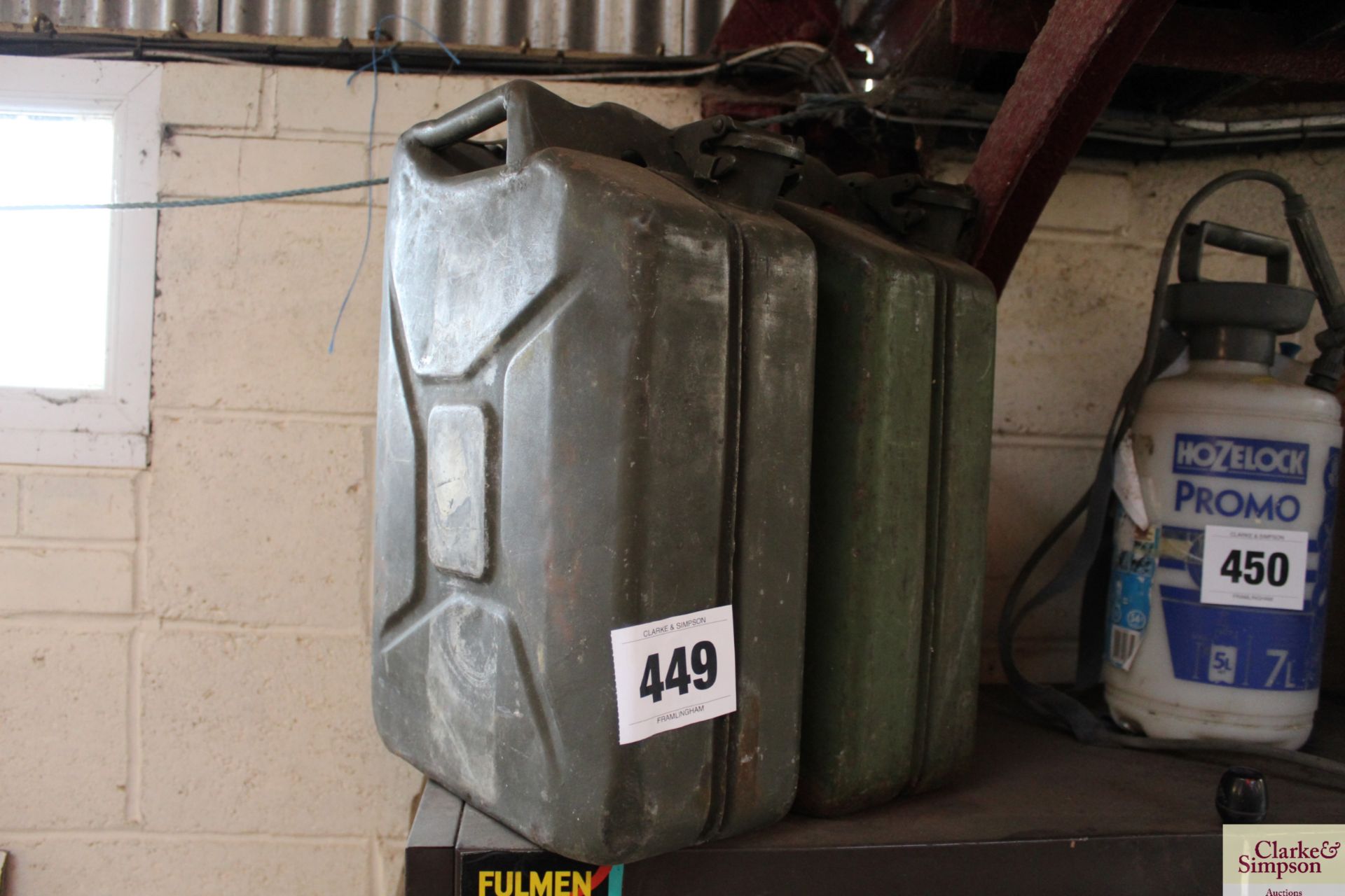 1944 & 1952 ex-WD Jerry cans.