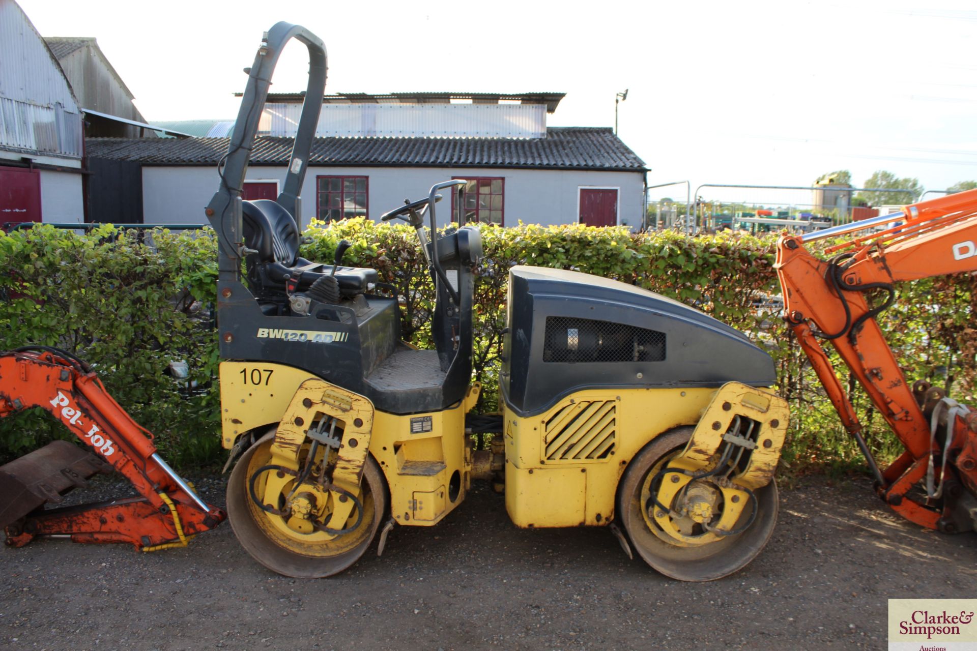 Bomag BW 120 AD-4 double drum roller. 2007. 1,346 hours. Serial number 101880024620. Owned from new.