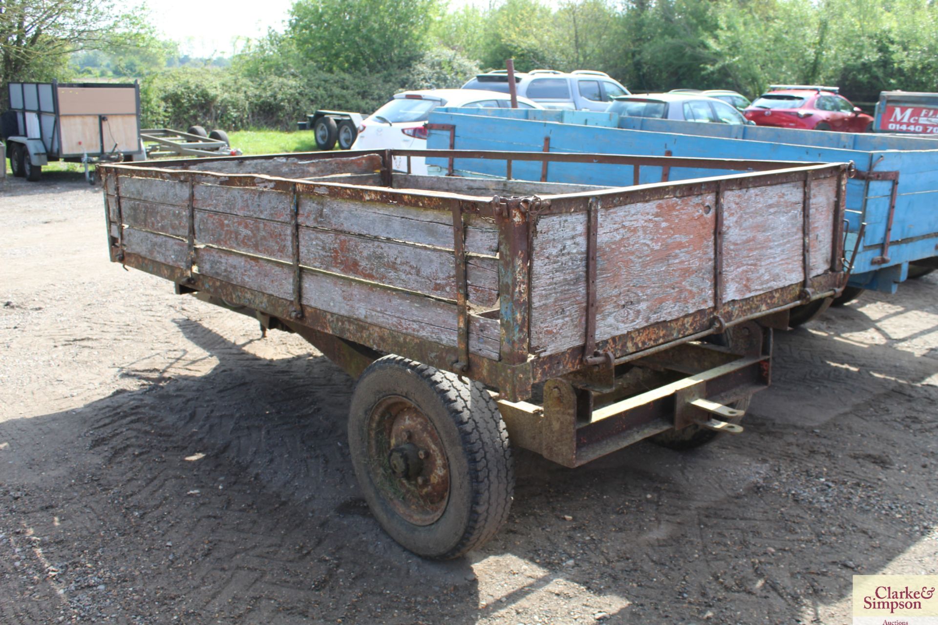 3T single axle drop side tipping trailer. - Image 3 of 12