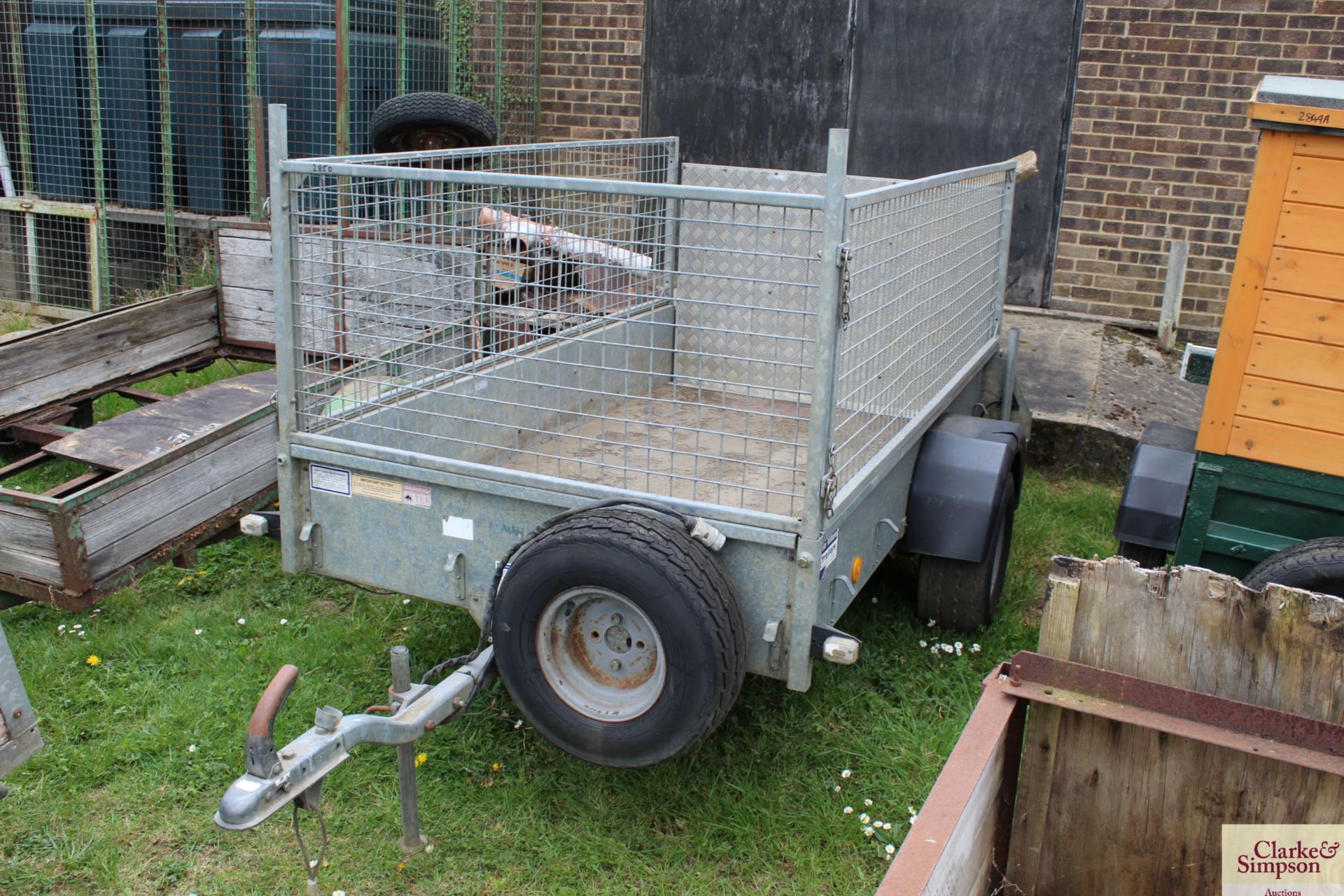 Ifor Williams P7E single axle trailer. With cage sides and ramp. Owned from new and for sale due
