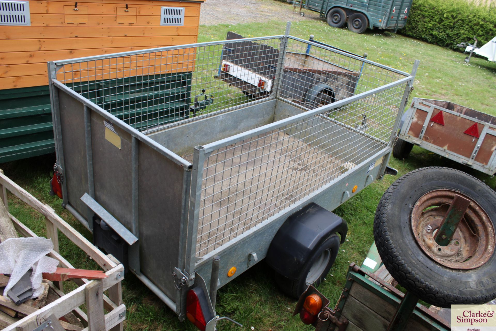 Ifor Williams P7E single axle trailer. With cage sides and ramp. Owned from new and for sale due - Image 3 of 7