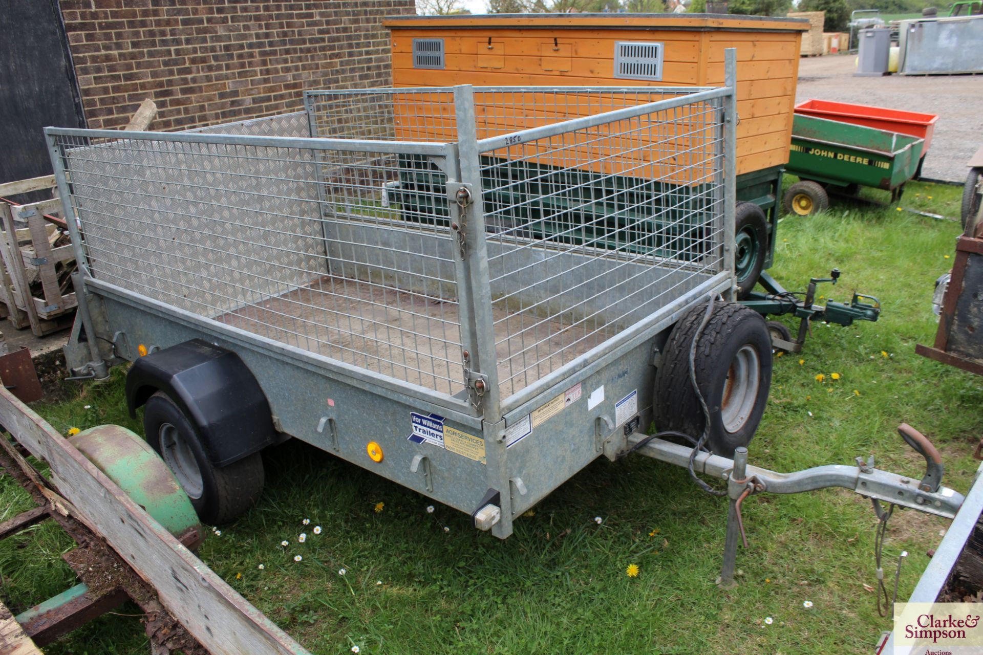 Ifor Williams P7E single axle trailer. With cage sides and ramp. Owned from new and for sale due - Image 2 of 7