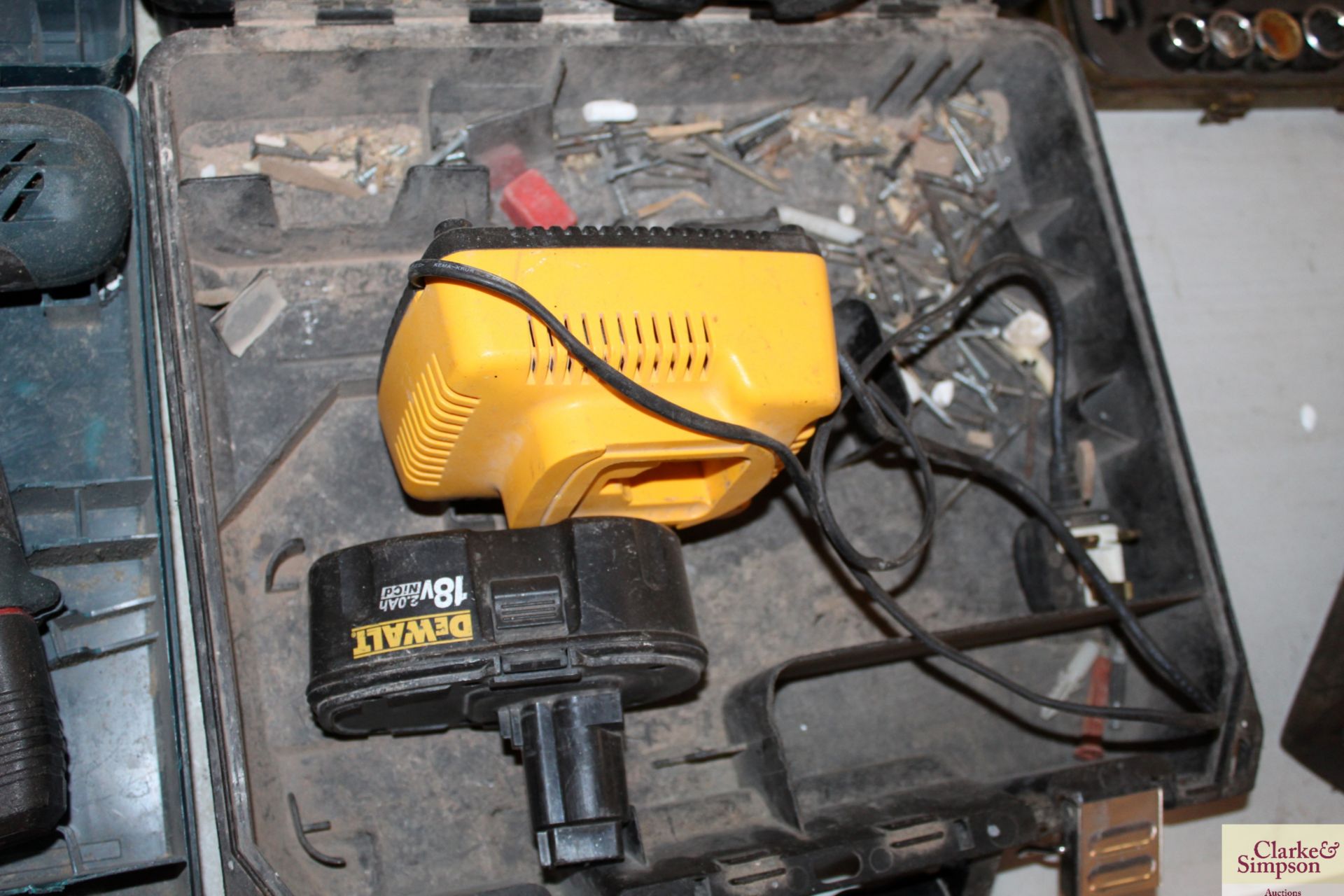 Dewalt 18v cordless drill with 2 batteries and cha - Image 3 of 3