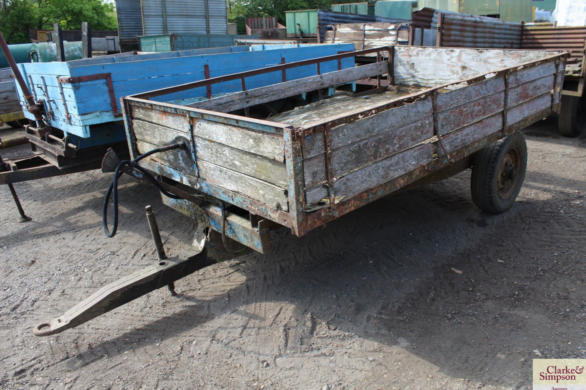 3T single axle drop side tipping trailer. - Image 2 of 12