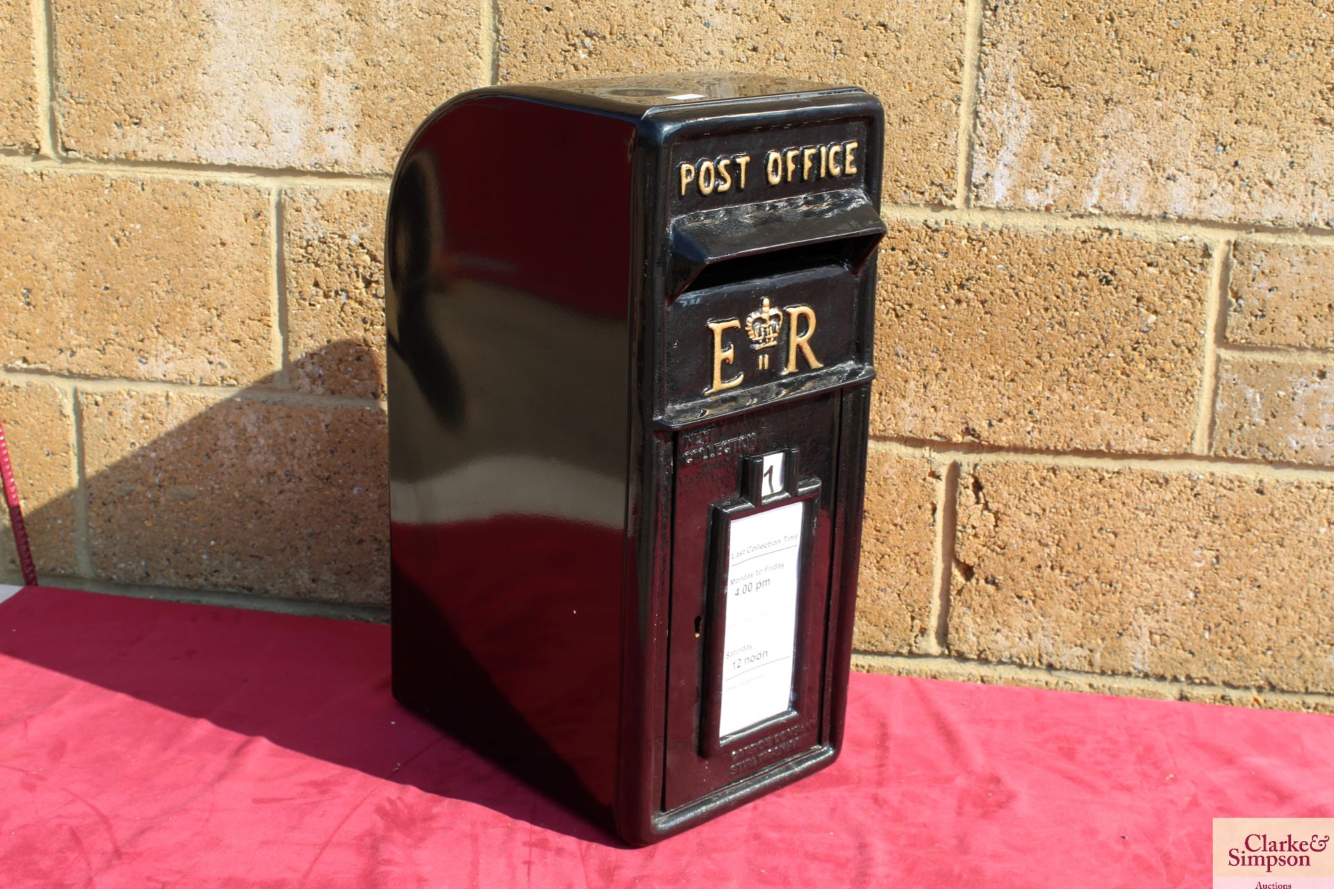 Black E.R. GPO Post-box. V