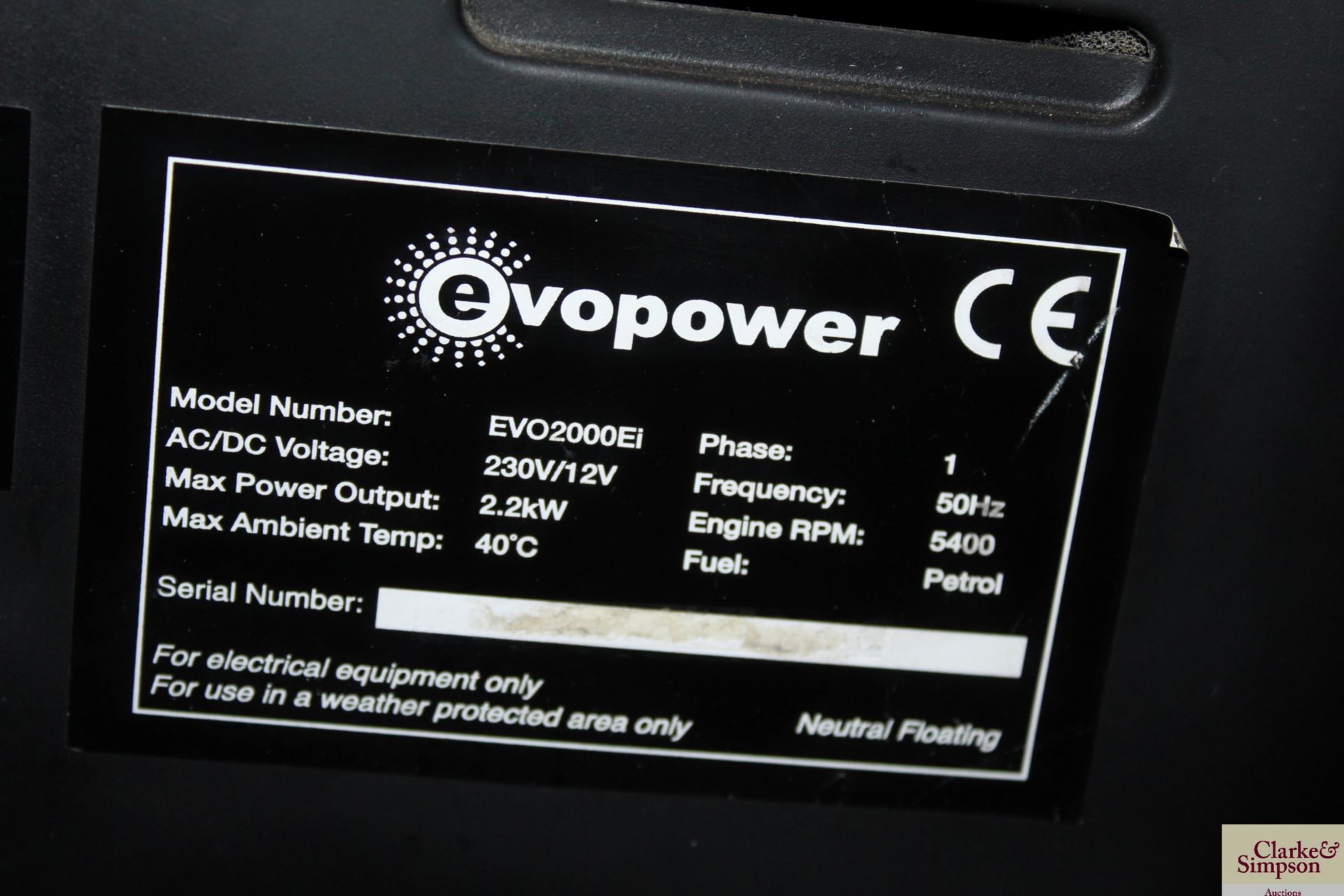 EuroPower portable generator. - Image 4 of 4