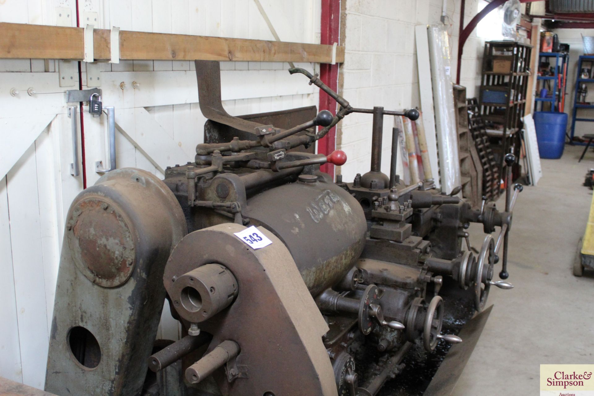 Large Ward No 3 metal working lathe. V - Image 3 of 14