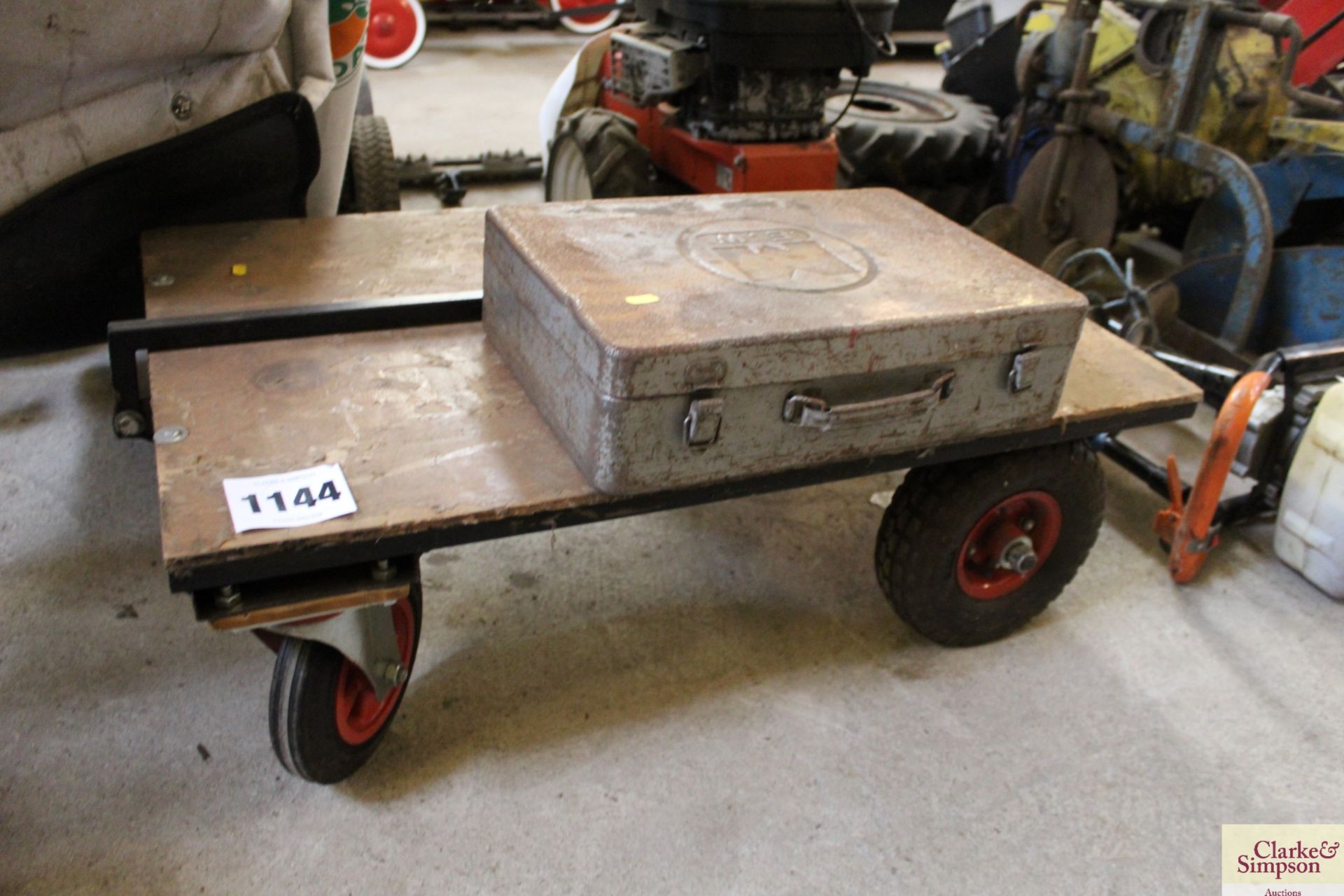 Four wheel workshop trolley. - Image 2 of 2