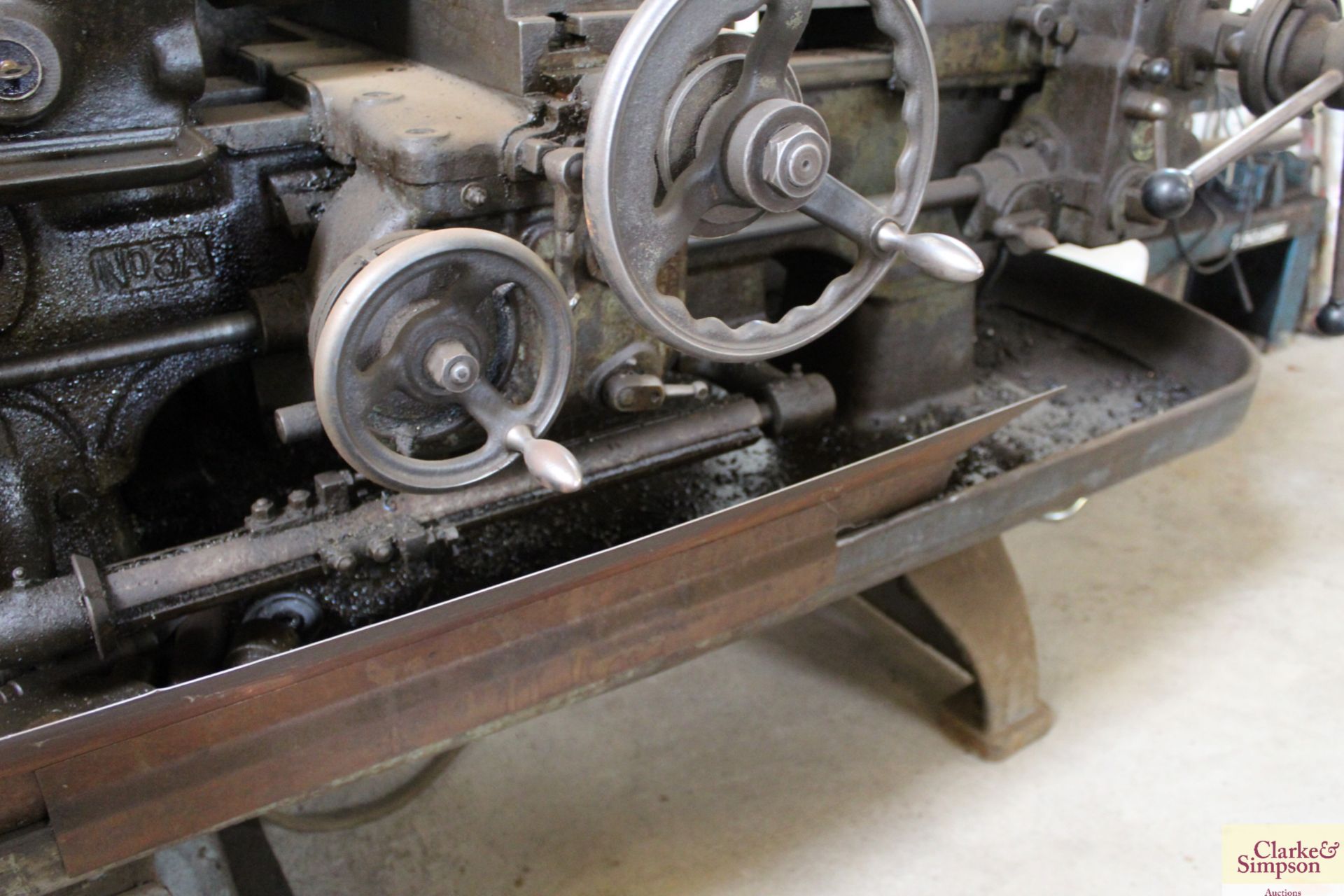 Large Ward No 3 metal working lathe. V - Image 11 of 14