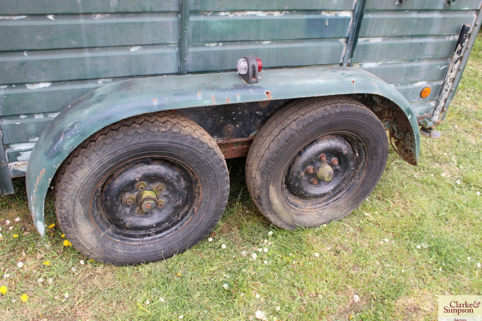 Rice two horse twin axle horse box. With front and rear ramps. Requires attention. V - Image 6 of 12