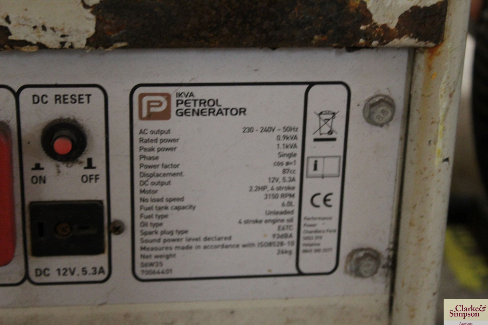 1 KVA petrol generator. - Image 4 of 4