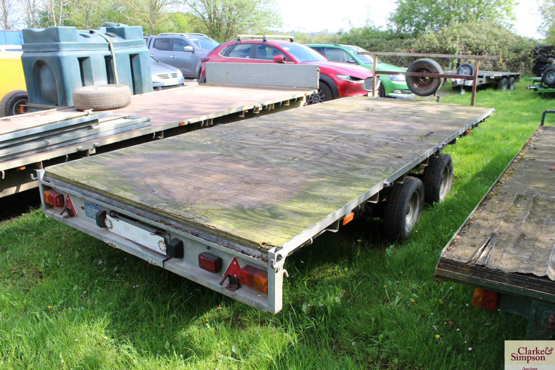 Ifor Williams 16ft flatbed trailer. - Image 4 of 12