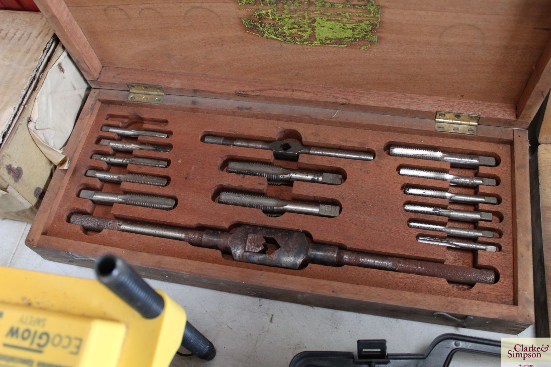 2x wooden cased tap and die sets. - Image 5 of 5