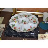 A Royal Worcester strawberries patterned hors d'oe