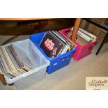 Three boxes of assorted records