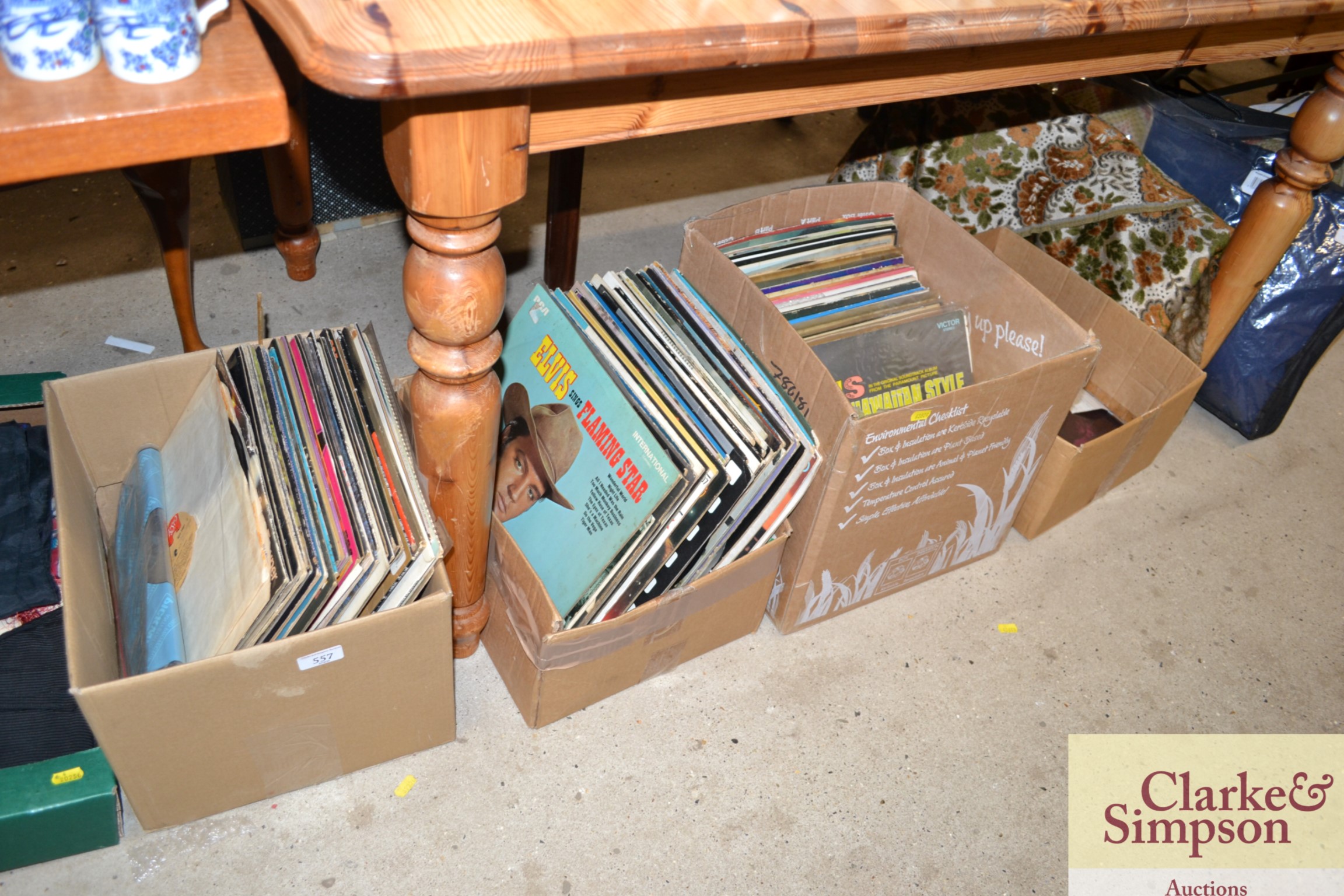 Four boxes of assorted records