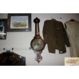 A 19th Century mahogany and brass inlaid banjo bar