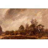 Charles Hardaker, woodland scene signed oil on canvas, 45cm x 67cm