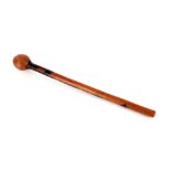 A 20th Century Zulu carved hardwood KnobKerrie, with bulbous end, quite plain, 42cm