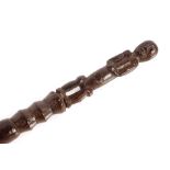 A vintage African staff, with figural terminal, 122cm long