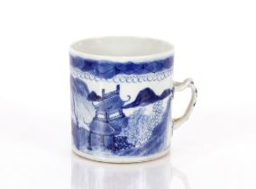A Nankin cargo tea bowl, 8cm dia.; a Nankin Cargo blue and white plate 23cm dia.; and a Chinese blue