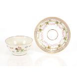 An 18th Century bowl with floral painted decoratio