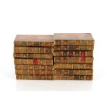 Forty three leather bounds volumes of Scott's novels
