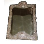 A silver easel mirror, Birmingham 1899. Decorated