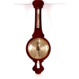 A 19th Century rosewood cased banjo barometer thermometer, by Andreus Difs, 92cm