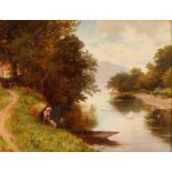 G Hillyard Swinstead, Luss.Loch Lomond, signed oil